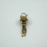 Vintage 9ct Gold Albertina Tassel Padlock Charm 375 Birmingham 1994