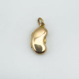 Preloved 18ct gold kidney bean locket pendant with smooth polished finish