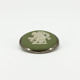 Vintage Sterling Silver Wedgewood Cupid Cherub Jasper Ware Cameo Brooch 925