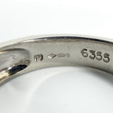 Wide Chunky Platinum Diamond Band / Ring 950 Size L - M
