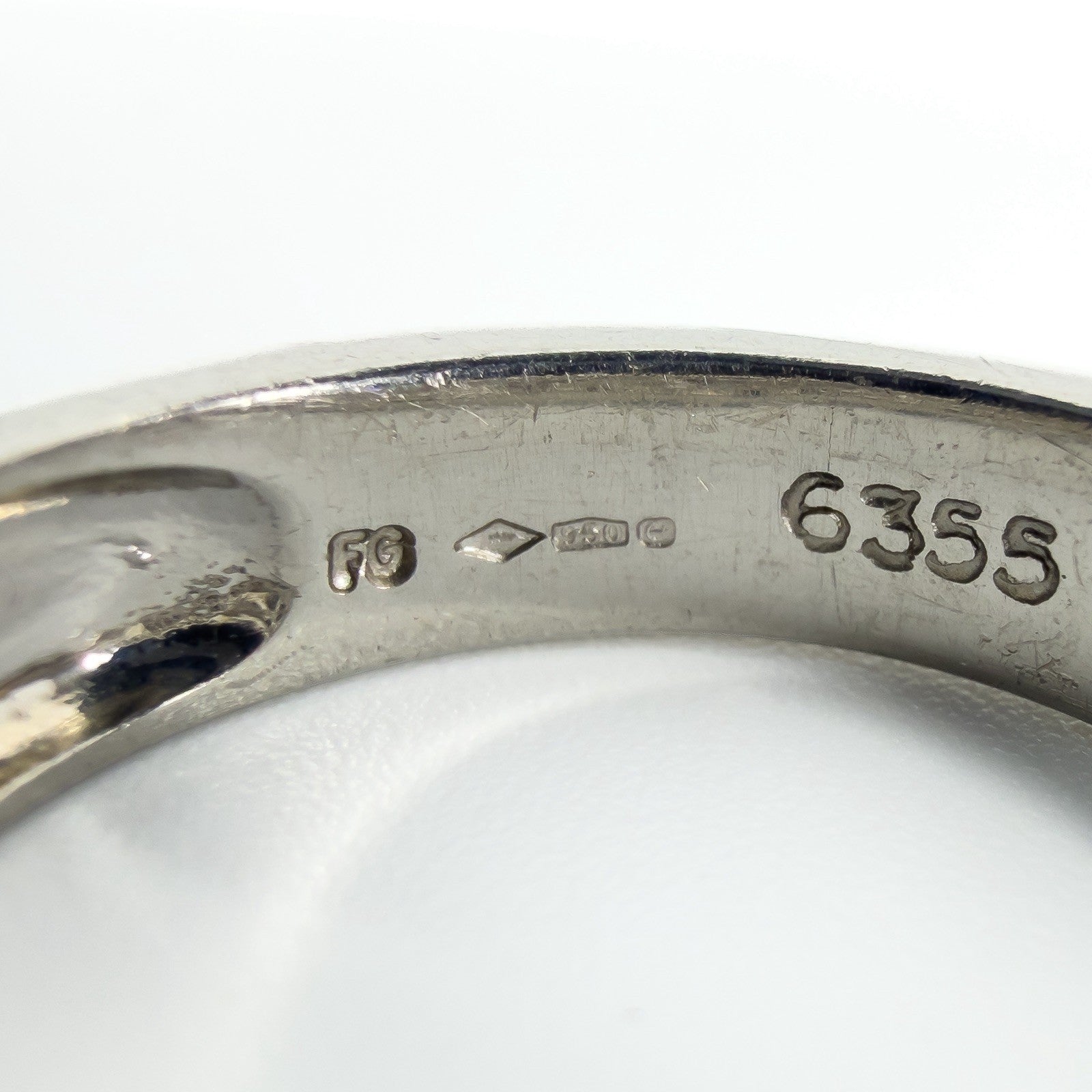 Wide Chunky Platinum Diamond Band / Ring 950 Size L - M