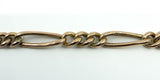 Antique 9ct Rose Gold 17.” Albert Chain Necklace Double Dog Clip T-Bar Charm 375