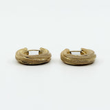 Vintage Chunky Twisted 9ct Gold Mesh Hoop Earrings 375