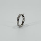 Vintage Platinum 2ct Diamond Full Eternity Band / Ring 950 Size K