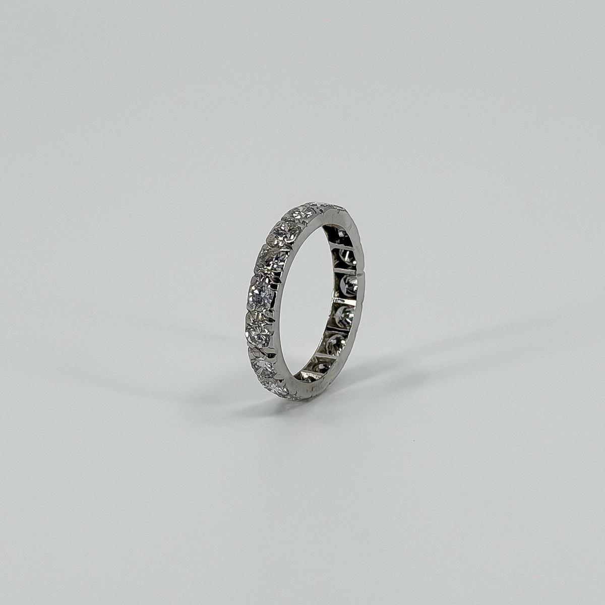 Vintage Platinum 2ct Diamond Full Eternity Band / Ring 950 Size K