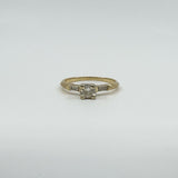 Vintage 14ct Gold 0.25ct Diamond Solitaire Ring 585 Size M 1/2