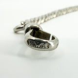 Antique 1899 Sterling Silver 14.5" Albert Curb Chain & T-Bar Pendant 925