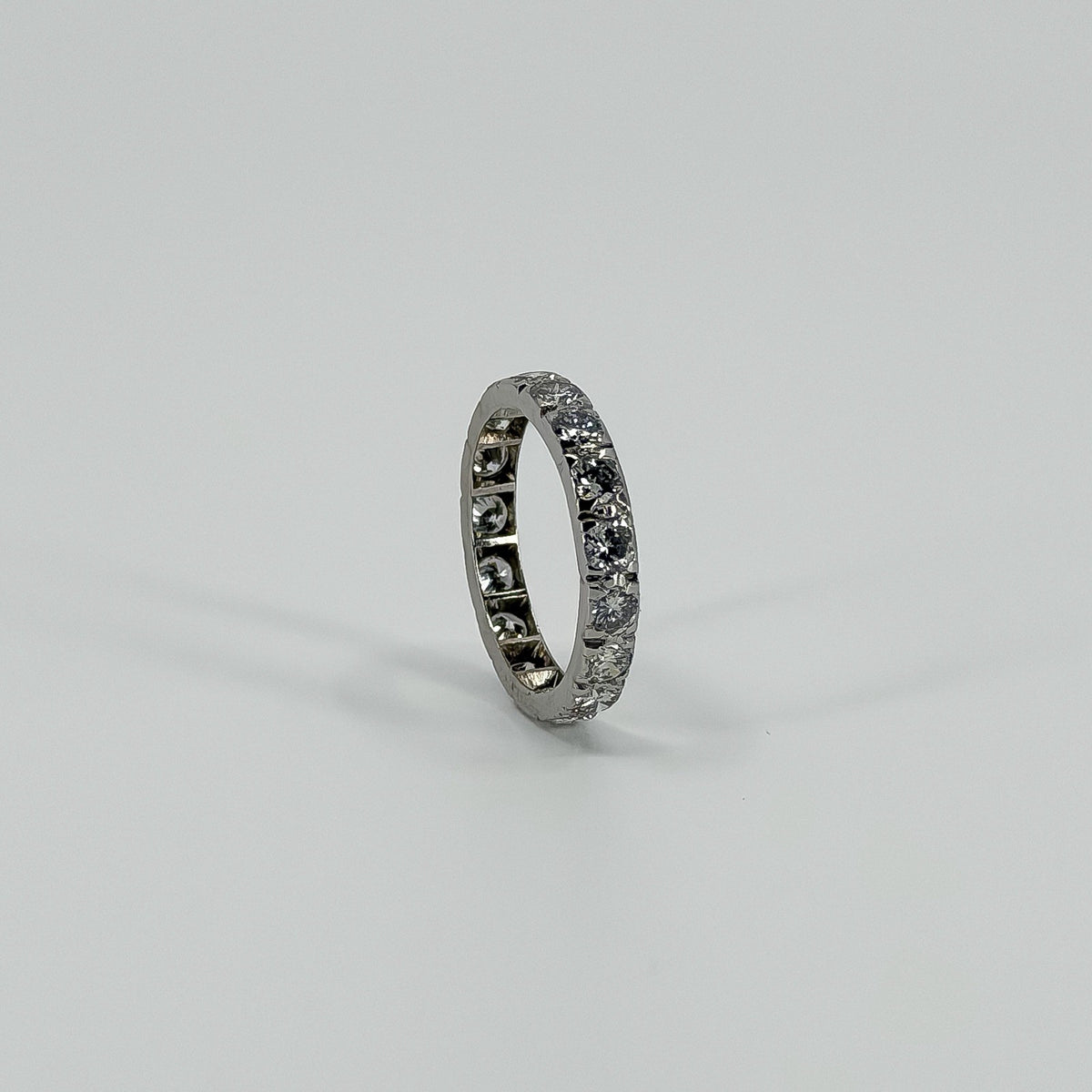Vintage Platinum 2ct Diamond Full Eternity Band / Ring 950 Size K