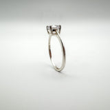 1ct CZ Solitaire Engagement Ring Sterling Silver Size M
