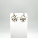 CZ Star Set Stud Earrings in Sterling Silver 925