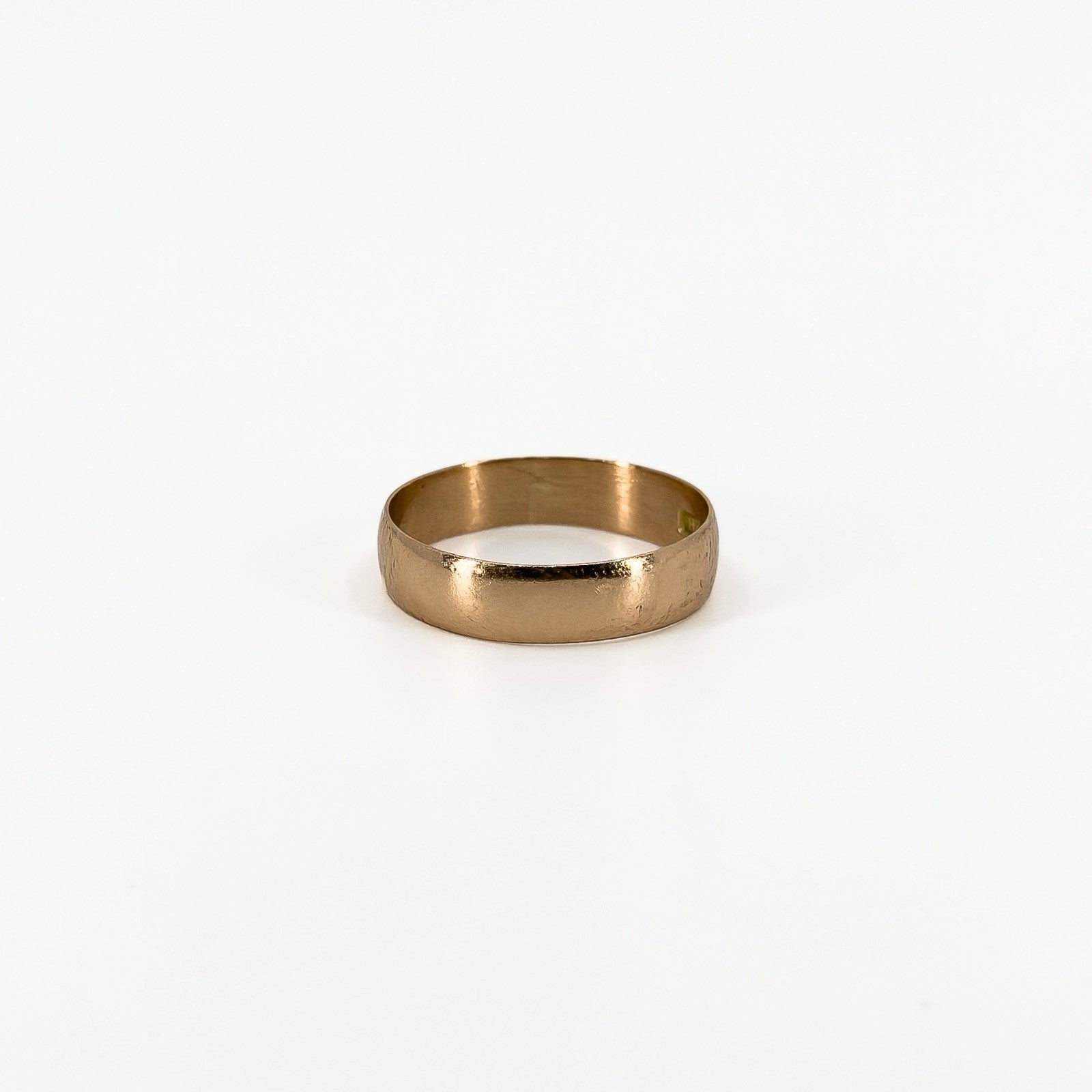 Antique Edwardian 9ct Rose Gold Full Band / Ring 375 Size O - P(Birm 1906)