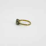 Vintage 18ct Gold & Platinum 0.45ct Diamond Trilogy Ring 750 Size K
