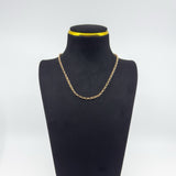 Vintage 9ct Rose Gold 15.8” Belcher / Rolo Chain Necklace 2x Dog Clips 375 10.5g