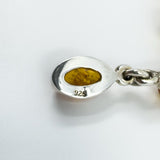 Vintage Sterling Silver Baltic Amber Fringed Drop 19” Necklace 925