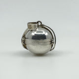 Vintage Sterling Silver Chunky Orb Photo Locket 925 Heavy 20g