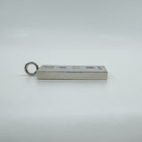 Large Chunky Vintage Sterling Silver Ingot Pendant (Sheffield 1976) 31g