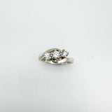 Vintage 0.30ct CZ Trilogy Ring in Sterling Silver 925 K - L Engagement Stacking