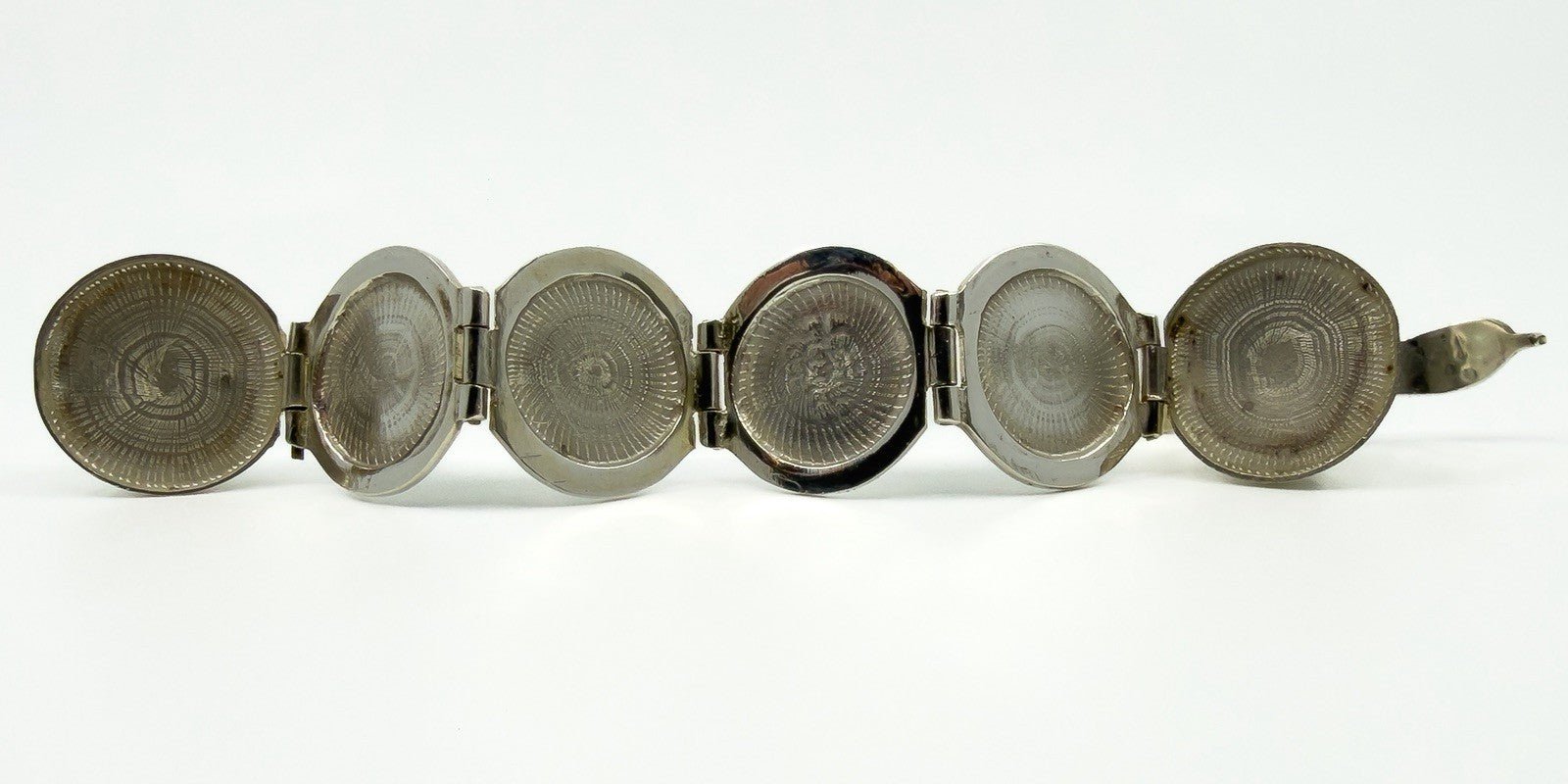 Vintage Sterling Silver Chunky Orb Photo Locket 925