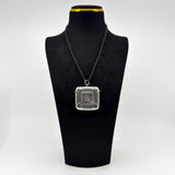 Large Antique 1904 Sterling Silver Reversible Vesta Case Engraved Locket 925