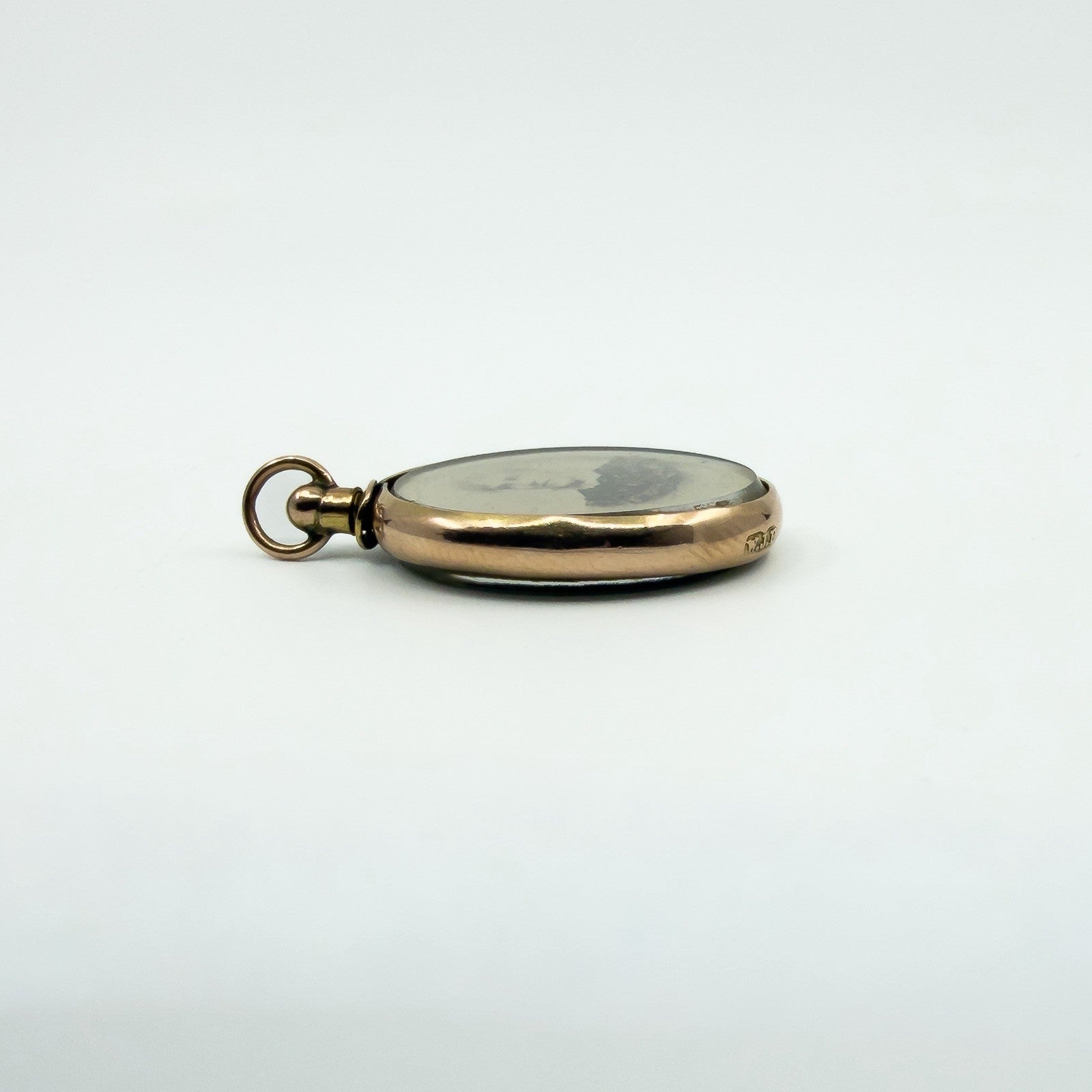 Antique 9ct Rose Gold Double Sided Glass Photo Locket 375 Chester 1902