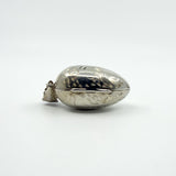 Chunky Vintage Sterling Silver Oval Foliate Engraved Photo Locket 925 (1996)