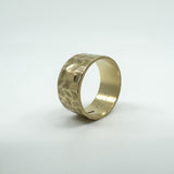 Vintage 9ct Gold Wide Chevron Engraved Full Band Ring 375 Size L (London 1972)