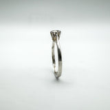 Vintage 0.25ct CZ Solitaire Ring in Sterling Silver Size L - M