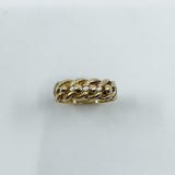 Vintage 9ct Gold Single Row Keeper Ring 375 Size L (London 1979)