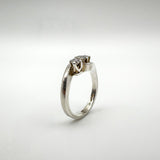 Vintage 0.30ct CZ Trilogy Ring in Sterling Silver 925 K - L Engagement Stacking