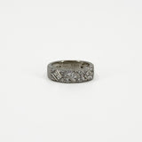 Wide Chunky Platinum Diamond Band / Ring 950 Size L - M