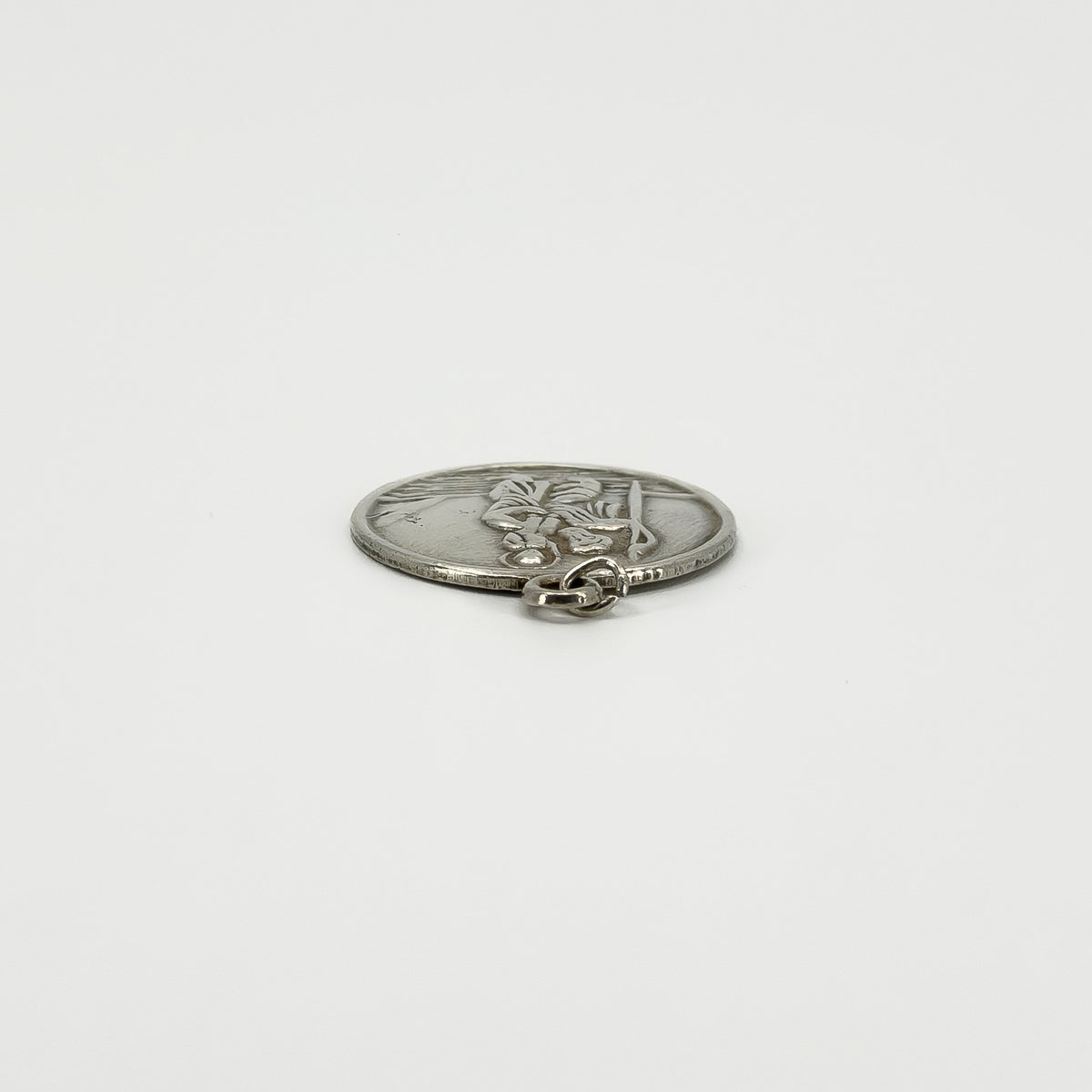 Vintage Sterling Silver St. Christopher Pendant / Charm 925