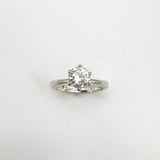 0.50ct CZ Solitaire Ring in Sterling Silver 925 Engagement Stacking Size I - J