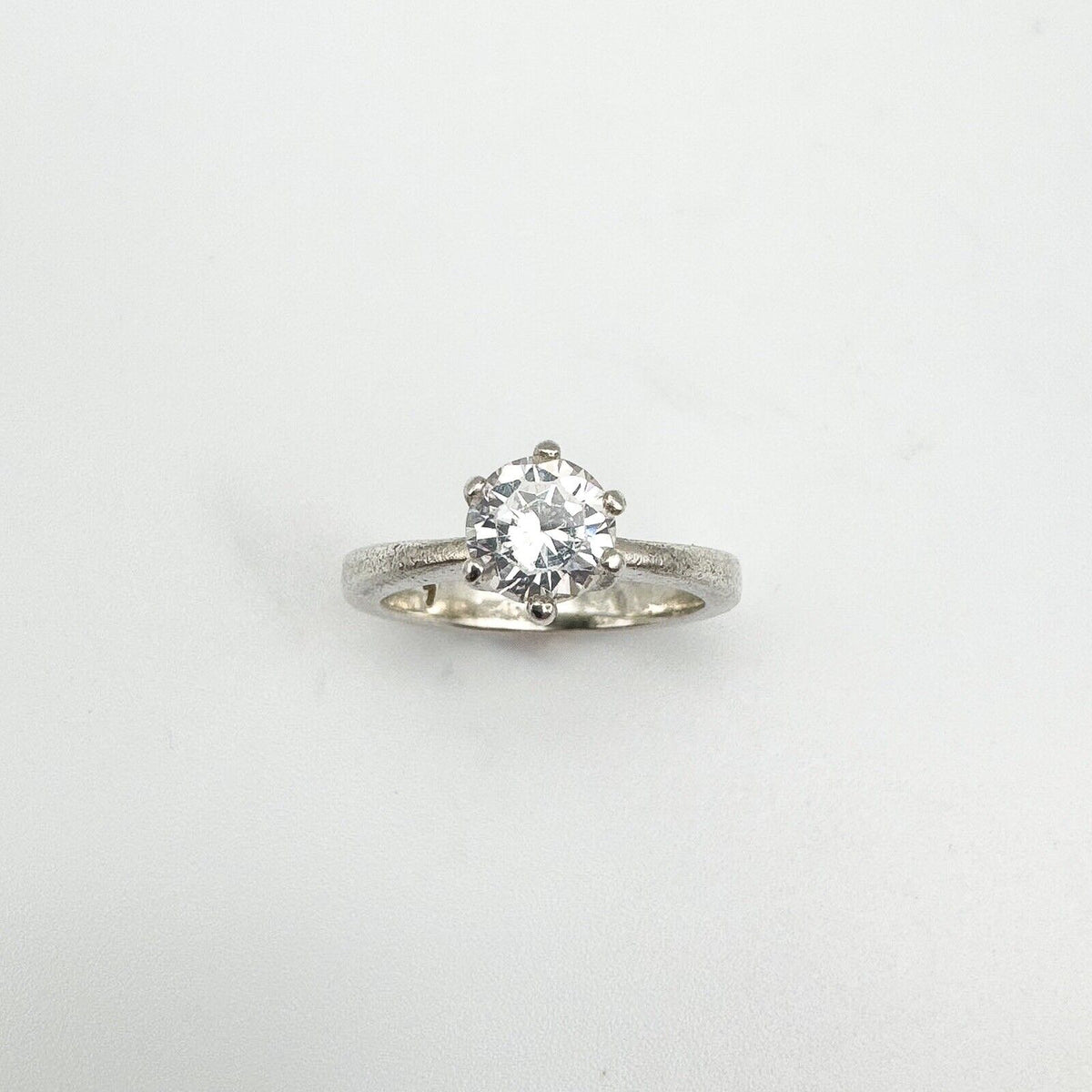 0.50ct CZ Solitaire Ring in Sterling Silver 925 Engagement Stacking Size I - J