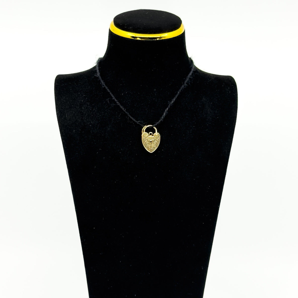 Vintage 9ct Gold Heart Lock Padlock Pendant / Charm (London 1978)