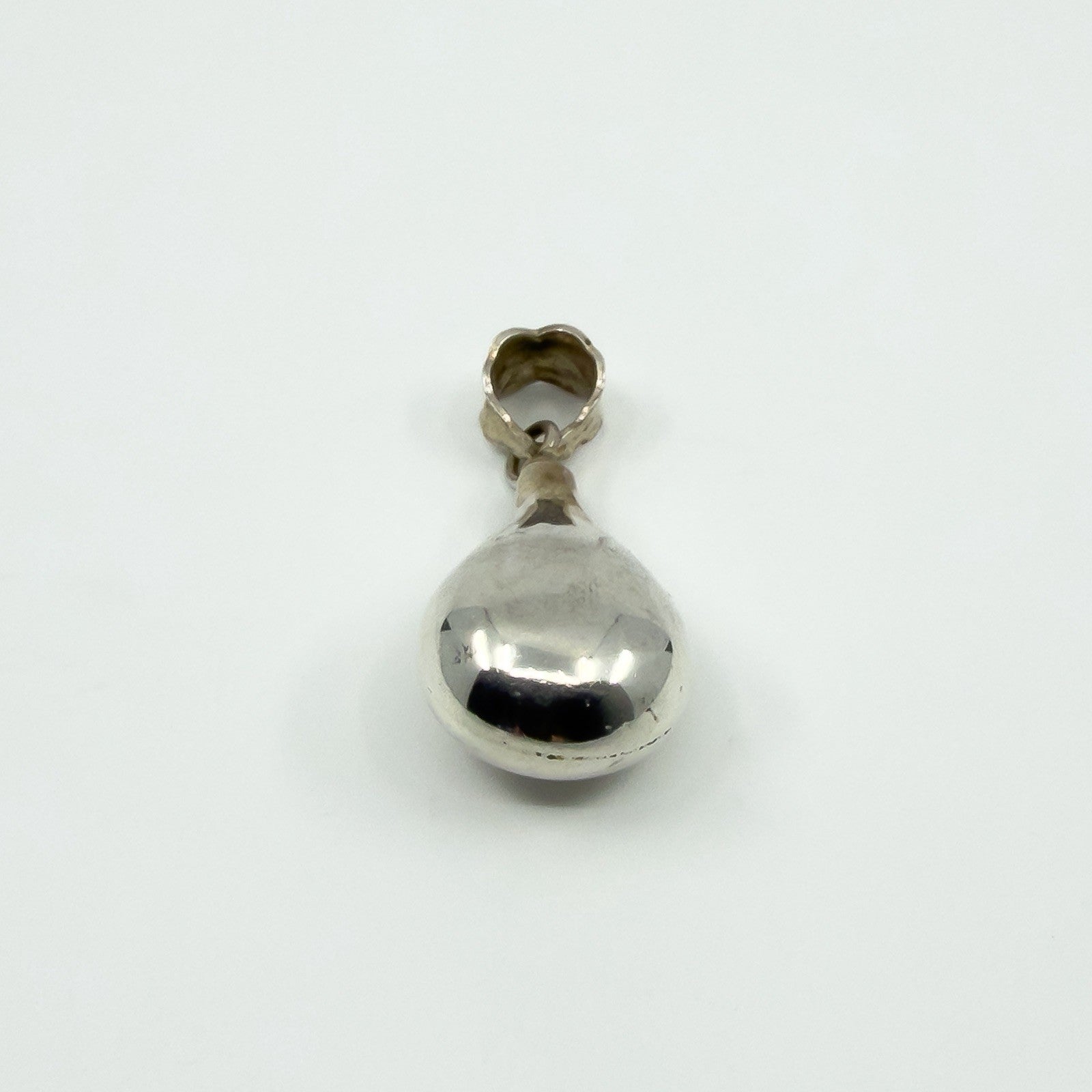 Vintage Sterling Silver Tear Drop Perfume / Poison Bottle Pendant 925