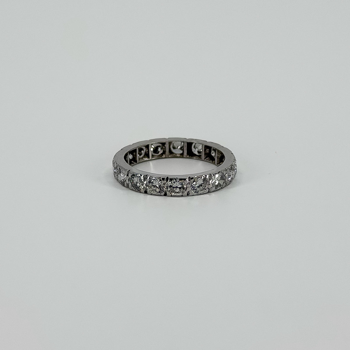 Vintage Platinum 2ct Diamond Full Eternity Band / Ring 950 Size K