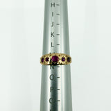 Rare Antique 15ct Rose Gold Natural Ruby Ring 625 Size M (Birm 1881)