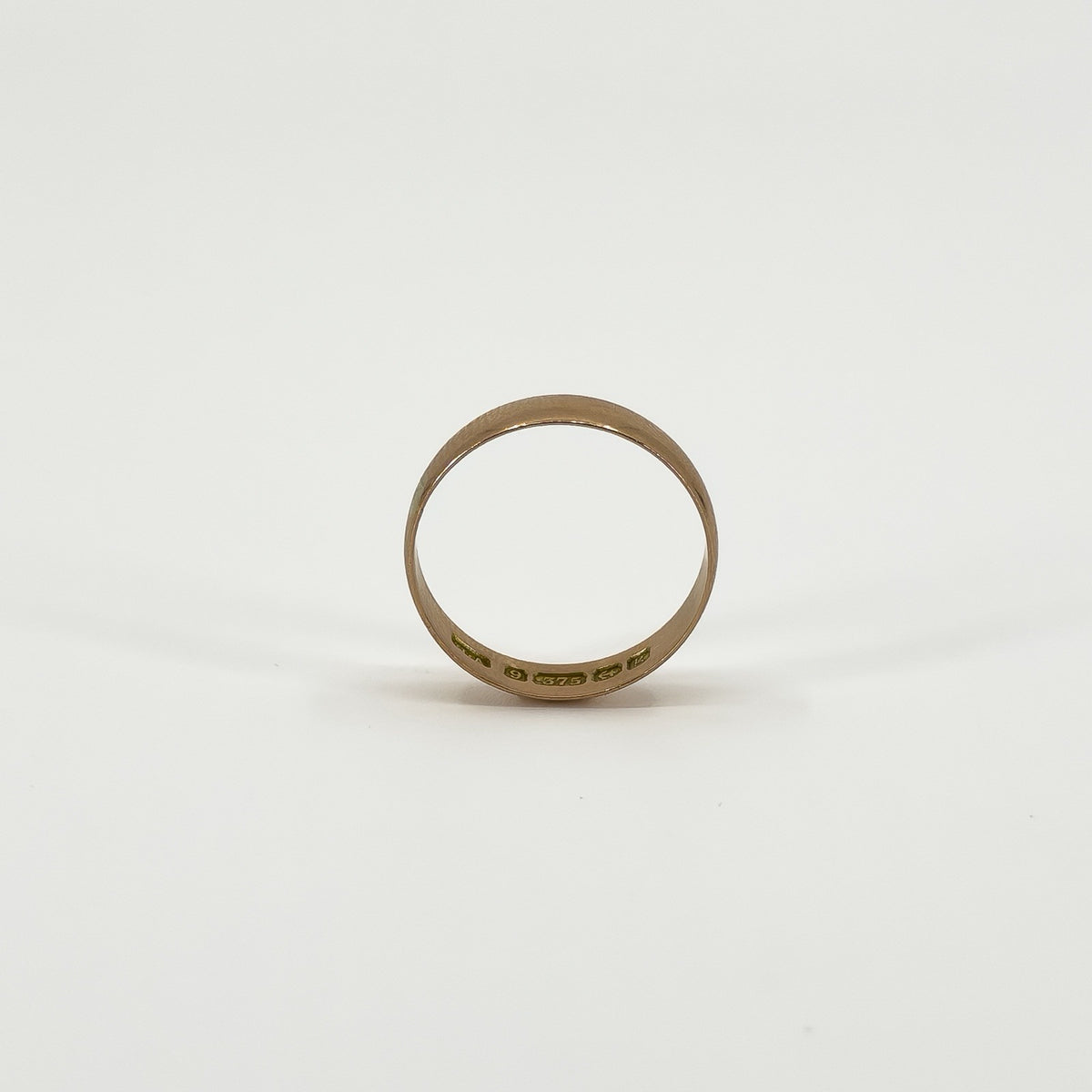 Antique Edwardian 9ct Rose Gold Full Band / Ring 375 Size O - P(Birm 1906)
