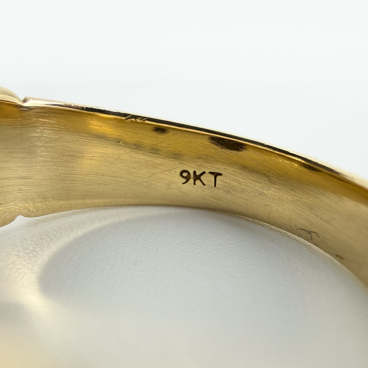 Vintage 9ct Gold Signet Ring 375 Size T - U 375 UNISEX Art Deco Style