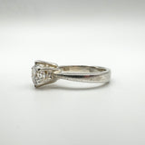 0.50ct CZ Solitaire Ring in Sterling Silver 925 Engagement Stacking Size I - J