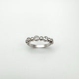 CZ Bubble Ring in Sterling Silver 925 Size P - Q Wedding Eternity Stacking