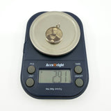 Small Antique Sterling Silver Double Sided Glass Photo Locket 925 (Birm 1899)