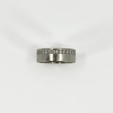 Chunky Wide 6.8mm Platinum Diamond Full Eternity Band / Ring 950 Size O (2007)