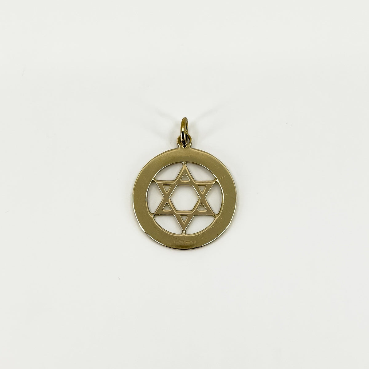 Large Vintage 9ct Gold Star of David Pendant 375 (1972) by Georg Jensen