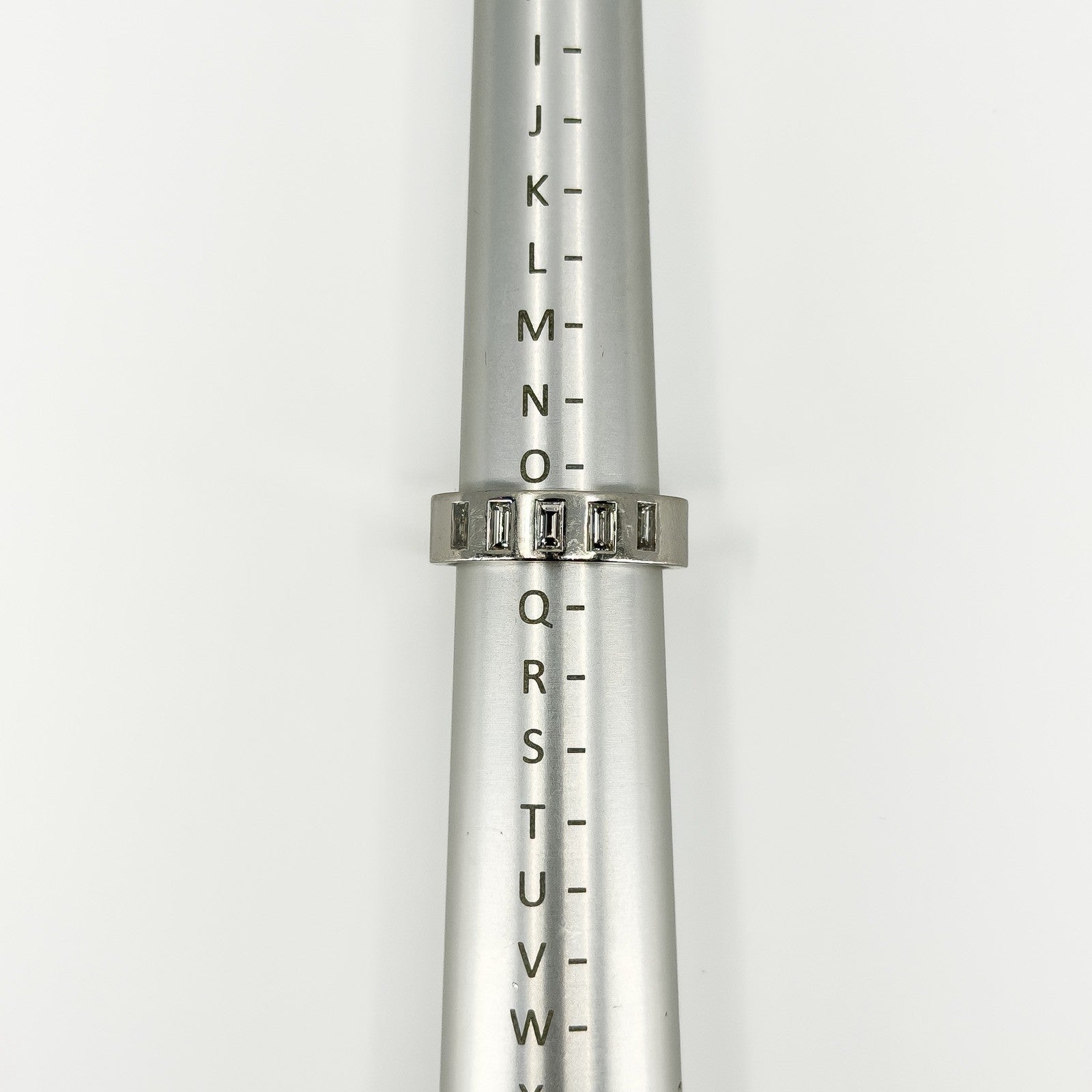 Chunky Platinum 0.90ct Diamond Baguette Cut Band / Ring 950 Size P UNISEX