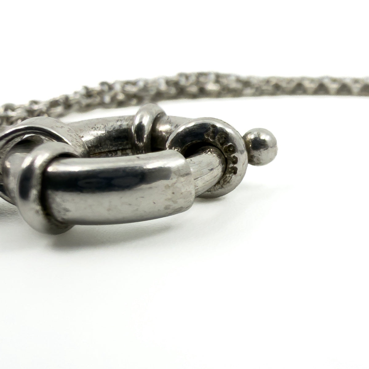 Large Sterling Silver Mother of Pearl Pendant & 16" Chain 925 by KENZO