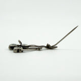 Antique 1909 Sterling Silver Celtic Lucky Irish Connemara Shamrock Brooch 925