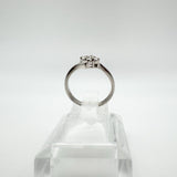 9ct White Gold 0.20ct 4x Stone Diamond Ring Size N - O Freshly Rhodium Plated