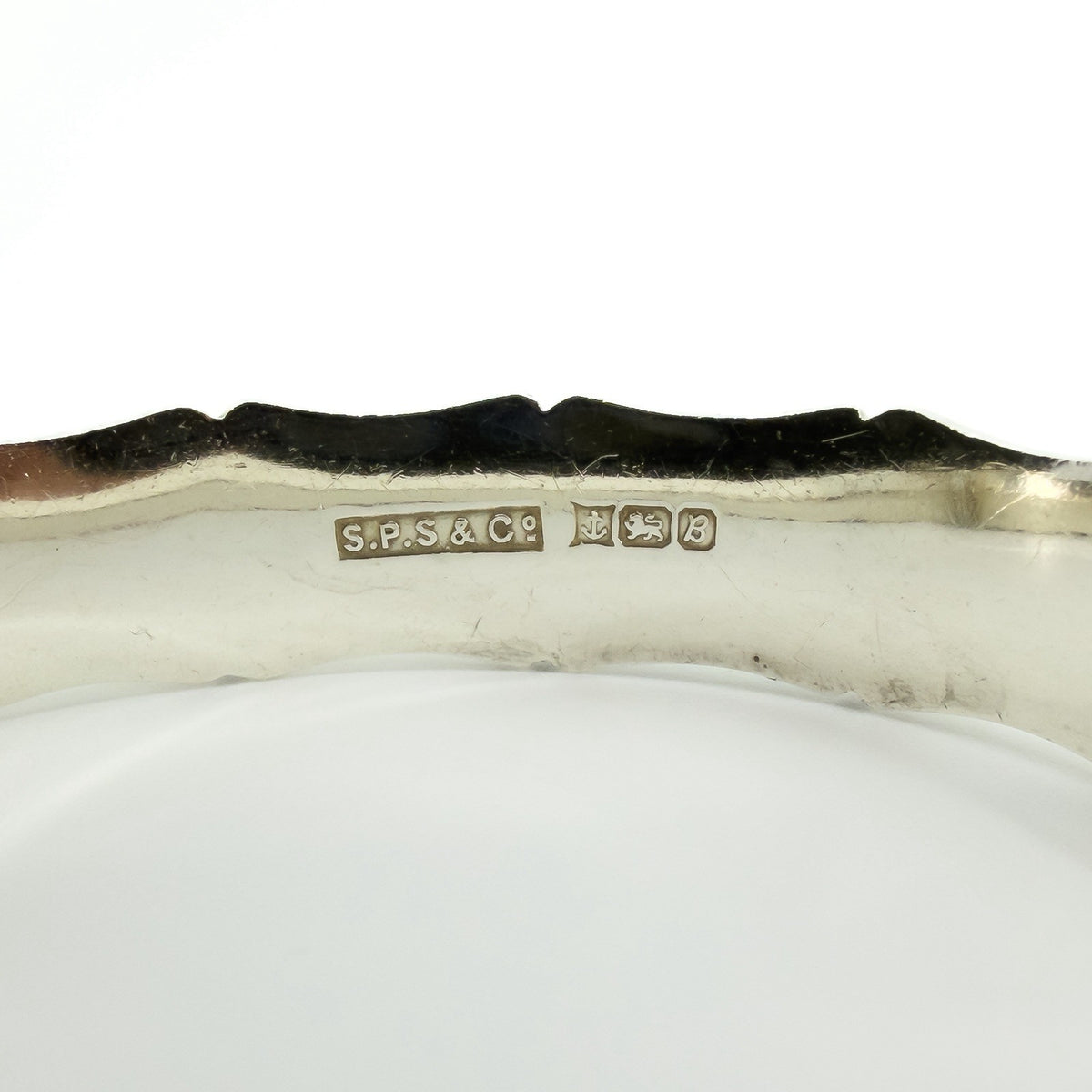 Chunky Vintage Sterling Silver Bamboo Bangle / Bracelet 925 (Birm 1976)
