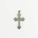 Antique Victorian (1898) Sterling Silver Engraved Christian Cross Pendant 925